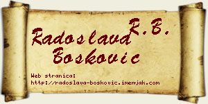 Radoslava Bošković vizit kartica
